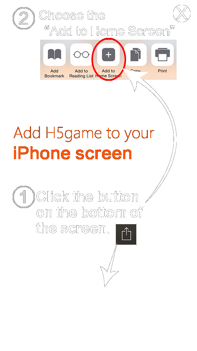 Add HT5game to your iphone screen.